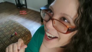 POV Blowjob with Gagging and Spit