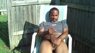 Stroking and Cumming outside